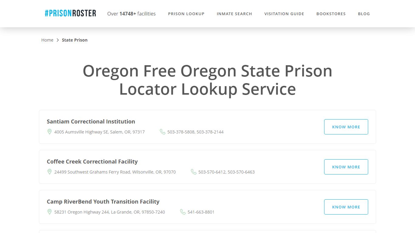 Oregon State Prison Inmate Lookup - Prisonroster
